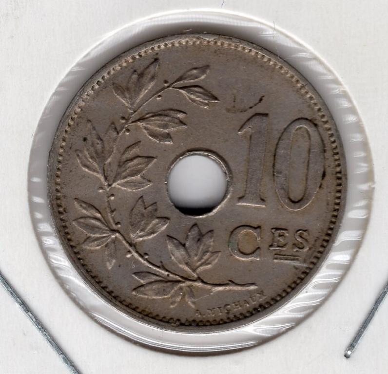 10 сантимов - Бельгия - 1902 - Belgique - KM#48