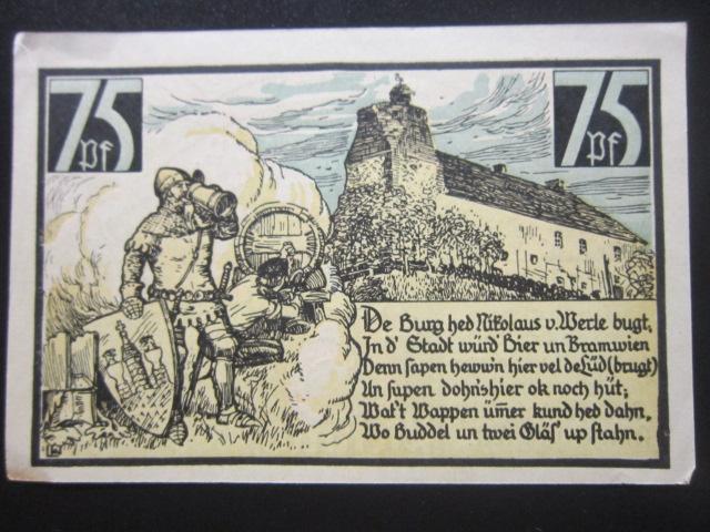 ГЕРМАНИЯ НОТГЕЛЬД    75  ПФЕННИГОВ       WESENBERG