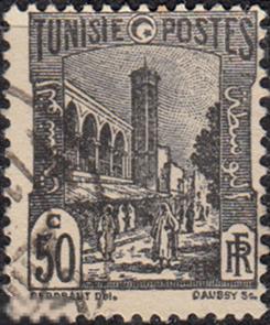 1926 Французские колонии Тунис Стандарт Архитектура Минарет № 132 гаш 0.20 евро