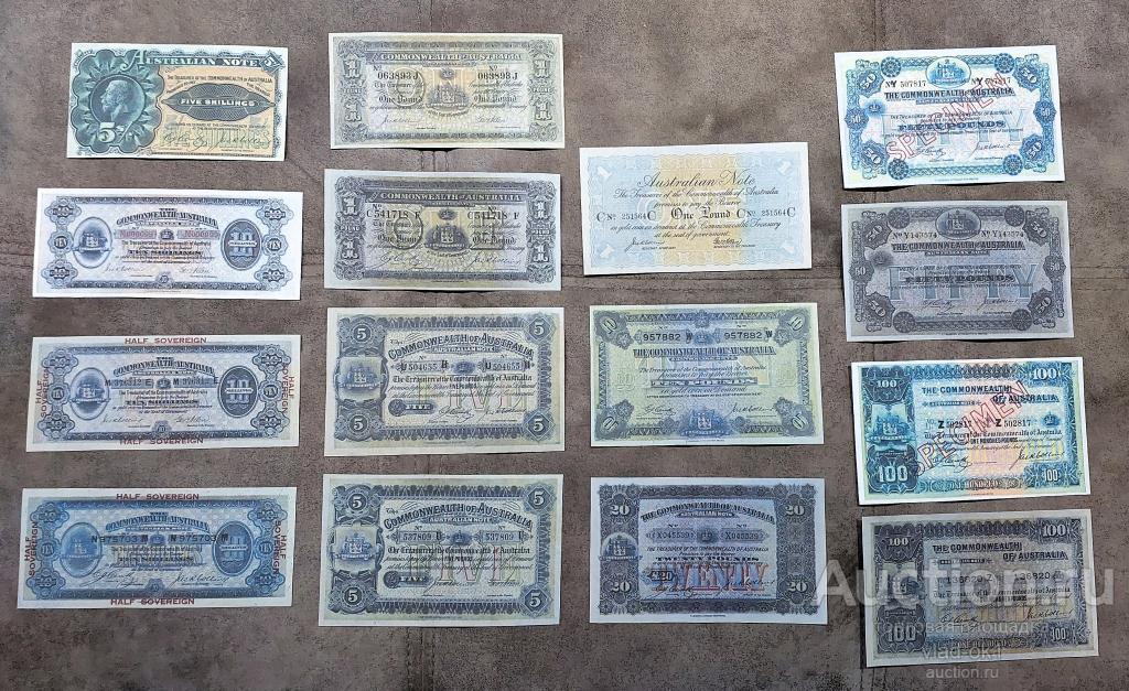 Качественные КОПИИ с В/З Австралия Содружество 1913-1918 г.