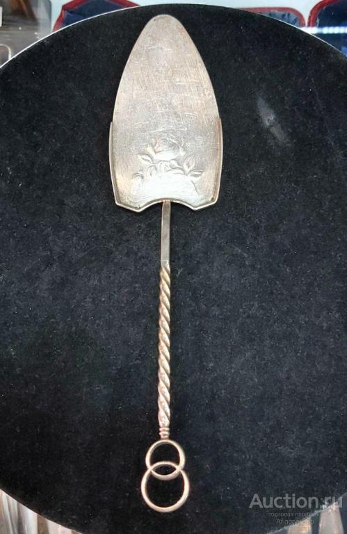 Лопатка для торта из серебра 916 пробы, СССР винтаж