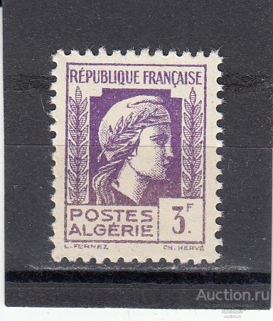 ALGERIE АЛЖИР ФРАНЦУЗСКИЕ КОЛОНИИ  Стандарт Марианна  № 214   1944 Сост** MNH