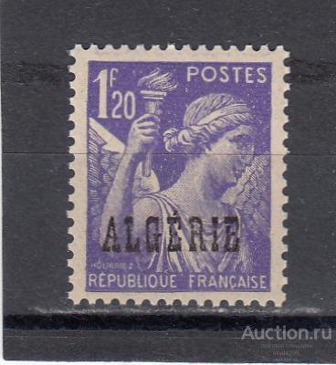 ALGERIE АЛЖИР ФРАНЦУЗСКИЕ КОЛОНИИ  Стандарт Богиня Ирис № 230 Надпечатка 1945  Сост** MNH
