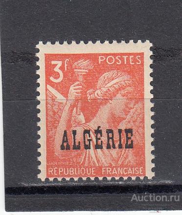 ALGERIE АЛЖИР ФРАНЦУЗСКИЕ КОЛОНИИ  Стандарт Богиня Ирис № 234 Надпечатка 1945  Сост** MNH