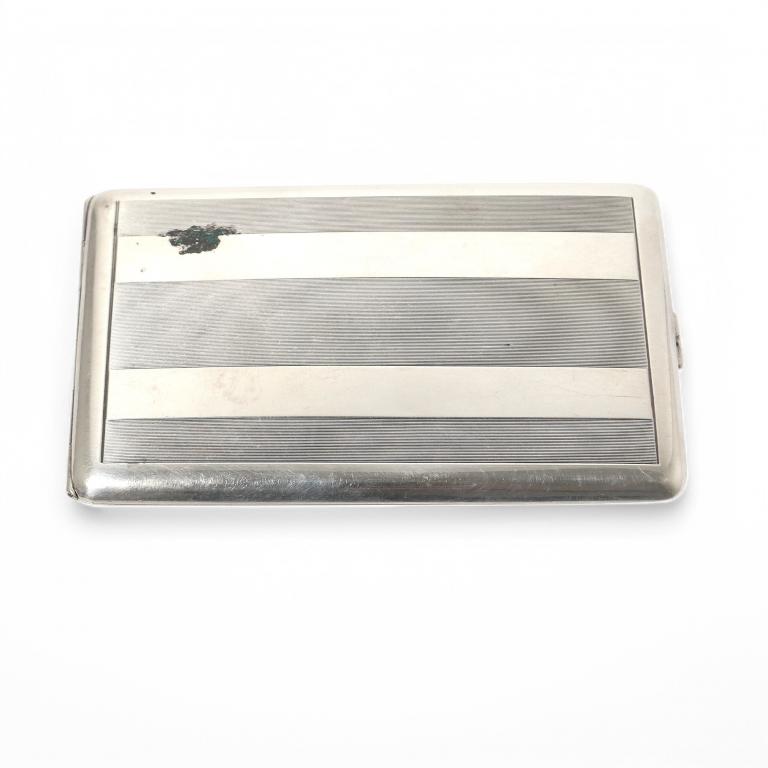Серебряный портсигар.  Швеция, 1939 год