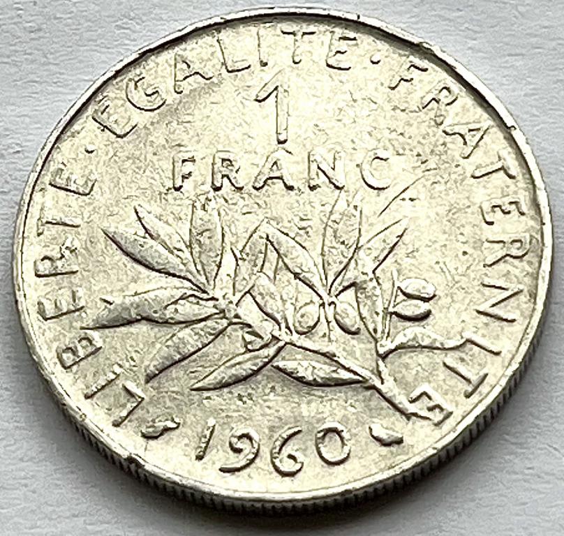 ФРАНЦИЯ 1 ФРАНК 1960 ГОД (А 2)