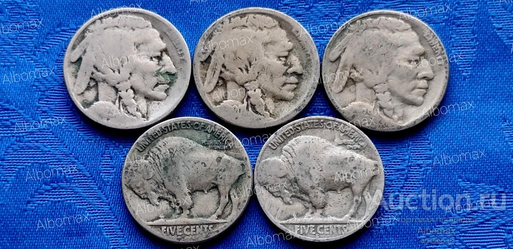 5 центов США Буффало, Buffalo, Индеец, Бизон - двор S