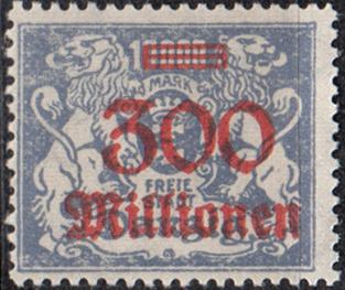 1923 Германия Данциг Стандарт Герб Надпечатка № 175 чистая ** 2 евро