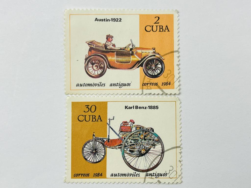 Машины. Бэнц. Остин. Неполная серия. Автомобили. Куба. 1984. Mi: CU 2903,2906. Гаш