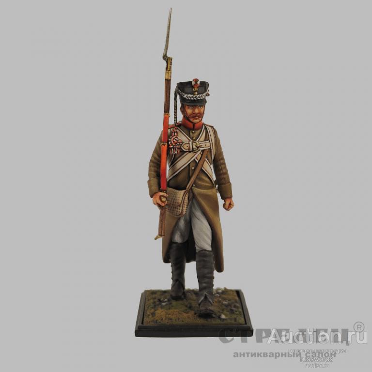 Оловянный солдатик «Унтер-офицер в строю. Русская пехота 1812/14 гг.». гк