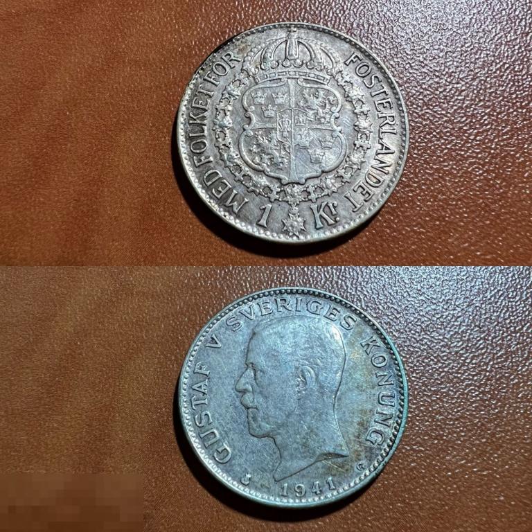 1 КРОНА 1941, 1963, 1970, 1978, 1991 ❎ Швеция ❎ Набор -5 монет