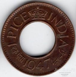 Индия 1 пайс 1946 года.