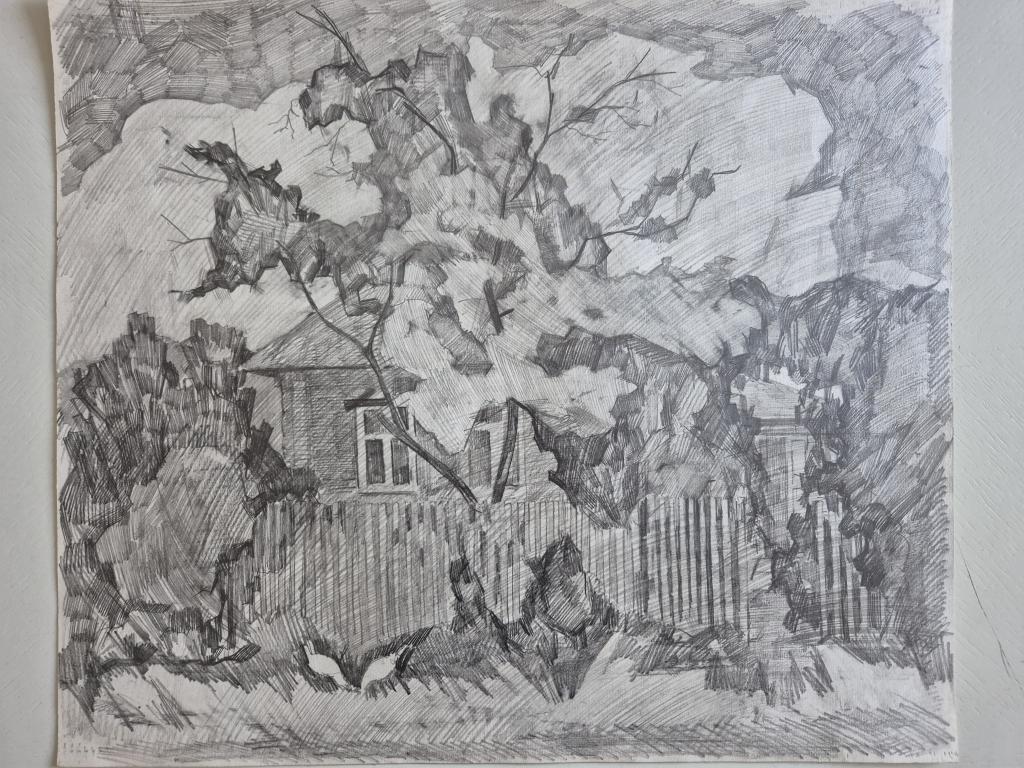 Кабанов В.П. (1924-2007) "Домик в деревне"