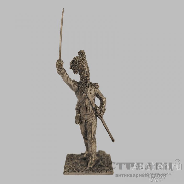 Оловянный солдатик «Офицер в строю. Шотландцы, 1815 год». гк