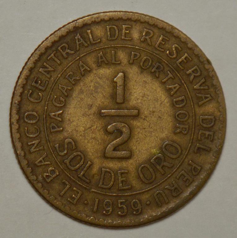 Перу 1/2 соль 1959 (Н9)