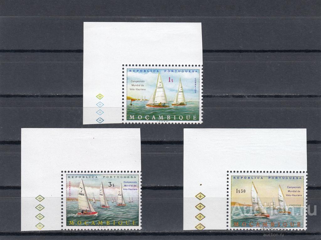 MOCAMBIQUE  МОЗАМБИК  ПОРТУГАЛИЯ  Чемпионат Мира Регата Яхты Серия 1973   Сост** MNH