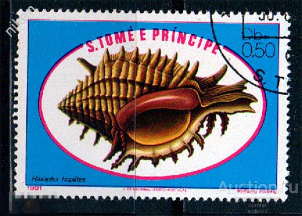 САН ТОМЕ И ПРИНСИПИ 1981 МОРСКАЯ ФАУНА РАКОВИНЫ МОЛЛЮСКИ 53-3-158
