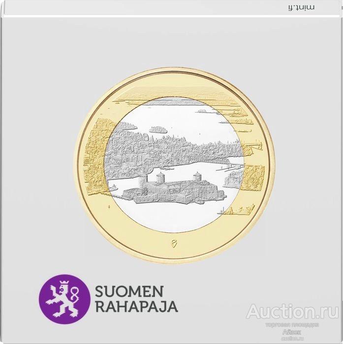 Финляндия 5 евро 2018 Замок Олавинлинна.Пруф (коробка) Тираж-3т KM# 273