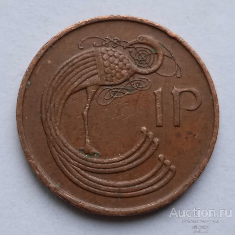 Ирландия 1 пенни .1974 г .