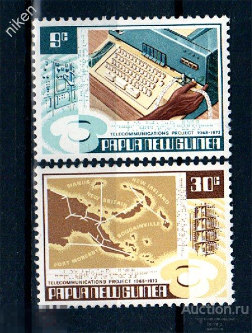 ПАПУА НОВАЯ ГВИНЕЯ 1973 СВЯЗЬ КОММУНИКАЦИИ ТЕЛЕГРАФ ТЕЛЕФОН 47-4-172