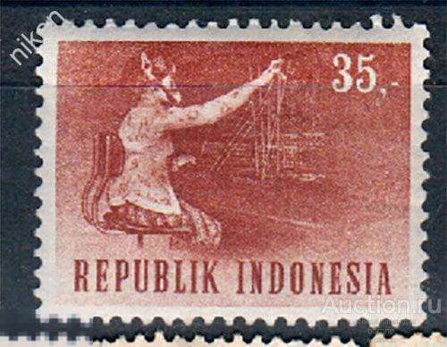 ИНДОНЕЗИЯ 1964 СВЯЗЬ РАДИОСВЯЗЬ ТЕЛЕФОНИСТКА КОММУНИКАЦИИ 43-2-251