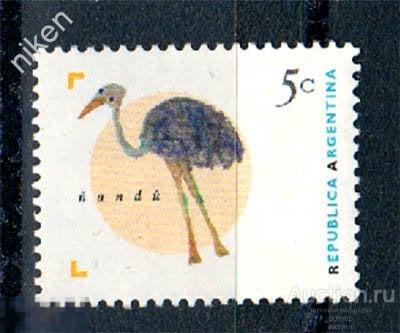 АРГЕНТИНА 1995 ФАУНА ПТИЦЫ НАНДУ 64-256