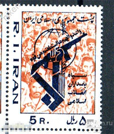 ИРАН 1981 ИСЛАМСКАЯ РЕВОЛЮЦИЯ ЭМБЛЕМА НАРОДНАЯ МИЛИЦИЯ АВТОМАТ КАЛАШНИКОВА  36-1-32