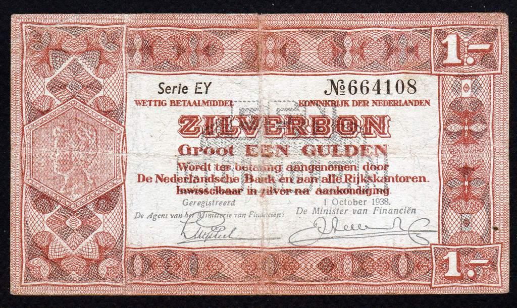 Нидерланды 1 гульден 1938 год