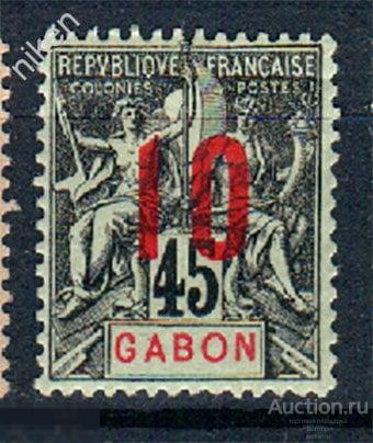 ФРАНЦУЗСКИЙ ГАБОН 1912 КОЛОНИИ СТАНДАРТНАДПЕЧАТКА  АЛЛЕГОРИЯ 55-1-657