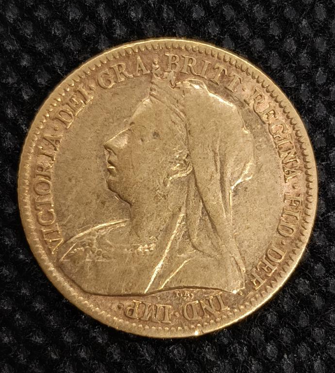 Золото Виктория полсоверена 1899 год Великобритания