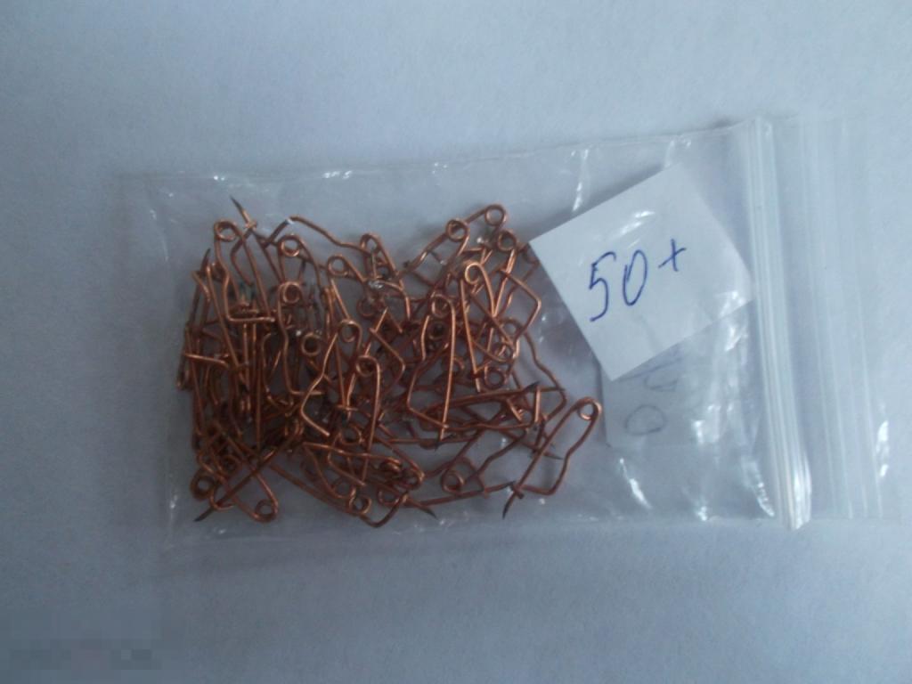 Застёжки для ремонта значков. Усиленные. Новые. Тонкие. (50шт.)