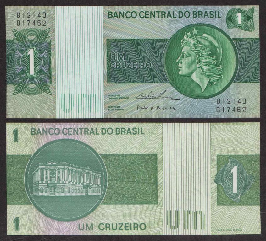 Бразилия 1 Крузейро 1975 P191 UNC (ПРЕСС)