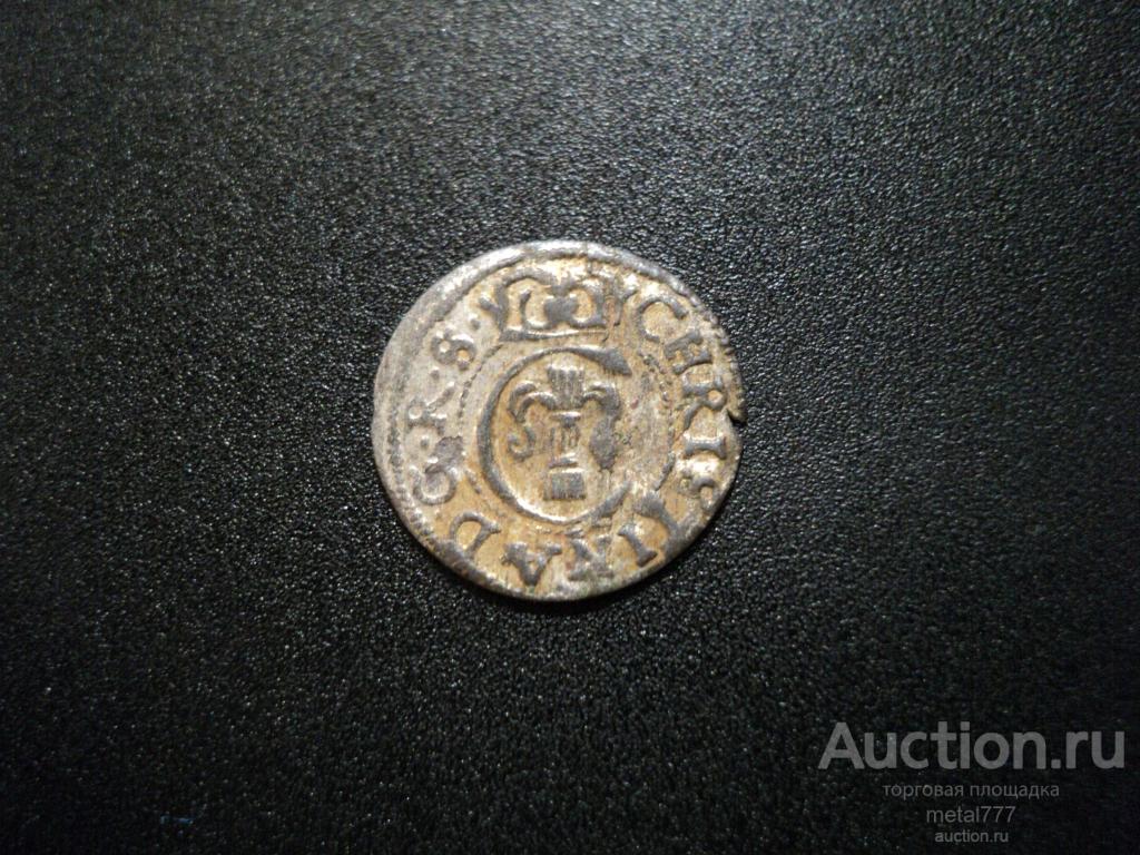 Солид. Рига под властью Швеции. Кристина. 1651 год. Серебро.