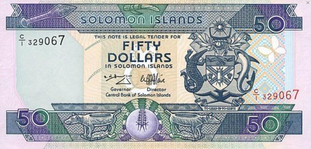 Соломоновы о-ва 50 долларов 1996 год ПРЕСС/UNC