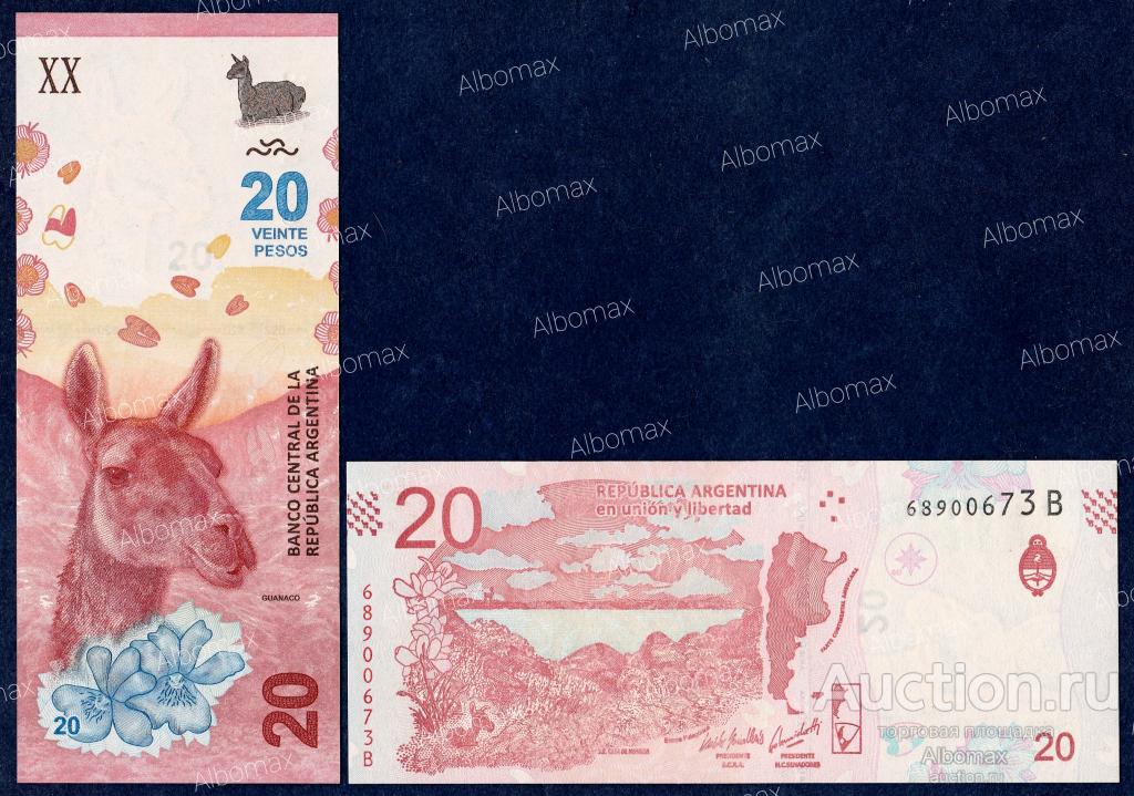 Аргентина 20 песо 2020 год ПРЕСС (серия В) UNC