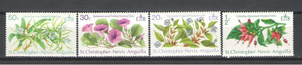 Сен Кристофер, Невис и Ангилья  1971г. Цветы, серия. MNH.