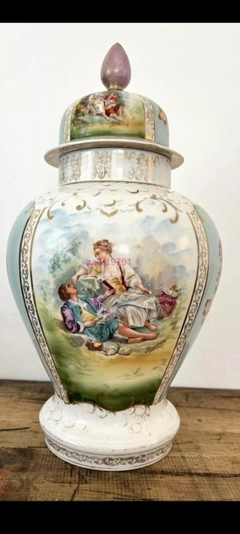 АНТИКВАРНАЯ ВАЗА Von Schierholz КАК MEISSEN 47см Kaufmann