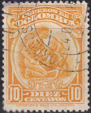 1932 Колумбия Народное хозяйство Промыслы Золотоискатель № 325 гаш 0.30 евро