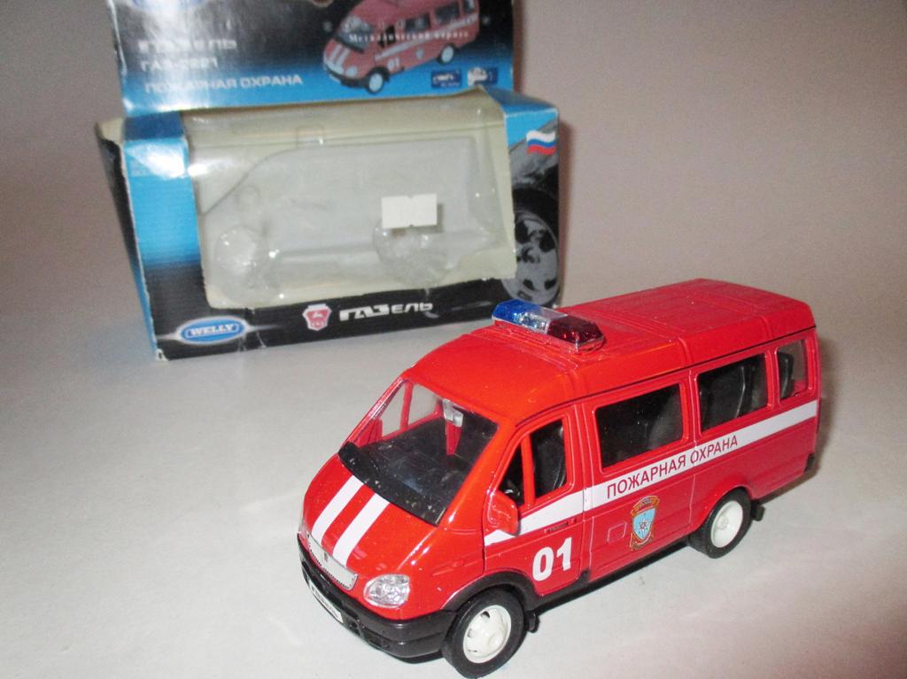 модель авто GAZ 3221 Gazelle Fire / ГАЗ 3221 Газель Пожарная (WELLY) Читать Описание!!!