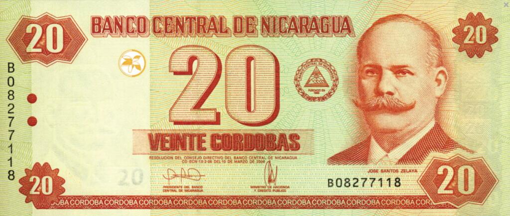 Никарагуа 20 кордоба 2006 год  ПРЕСС/UNC