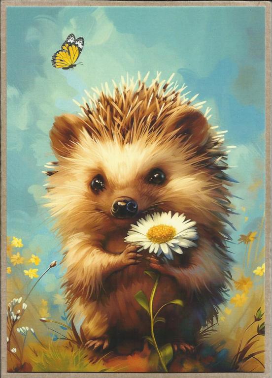 2024. Марина Молодчая. "Ёжик романтик". Формат стандарт. Чистая. (2186)