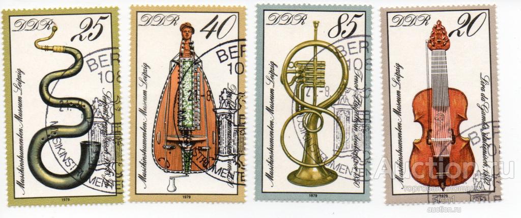 ГДР 1979 МУЗЫКАЛЬНЫЕ ИНСТРУМЕНТЫ ГАШЕН