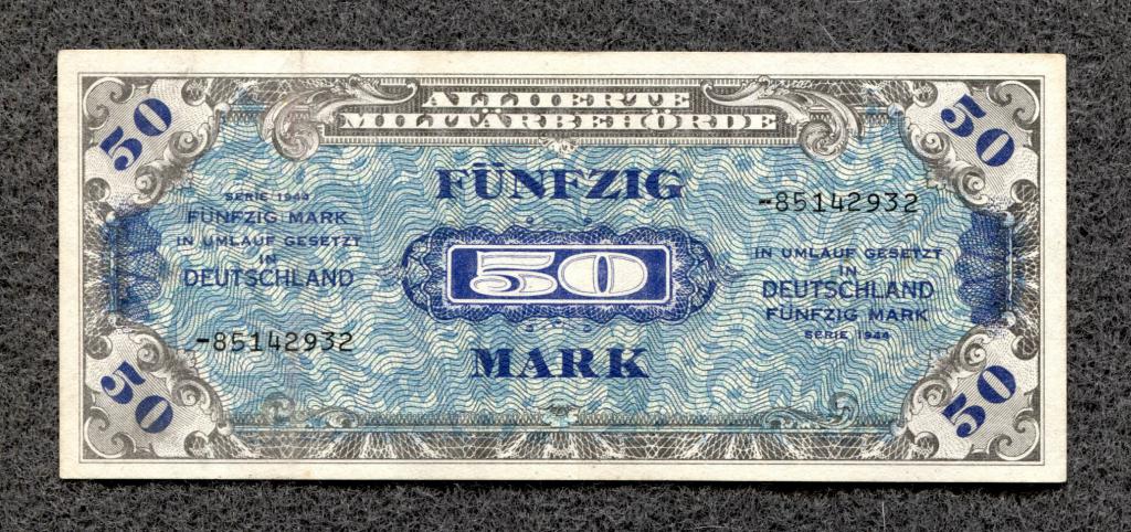 50 марок 1944 Германия Третий рейх Оккупация Союзными войсками aUNC (a-1103)