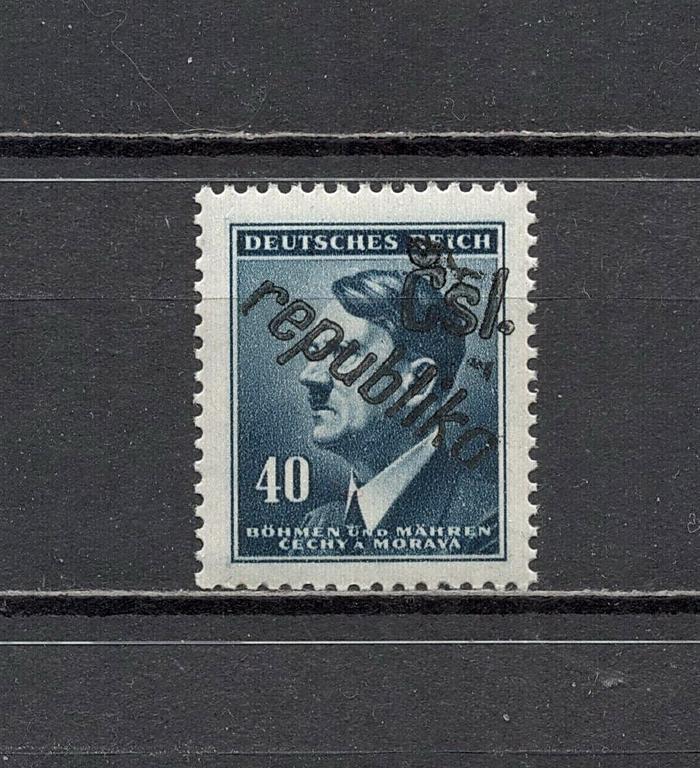 ❤1945 Чехословакия Надпечатка Локальная почта Rokycany I MNH OG ОРИГИНАЛ 100%