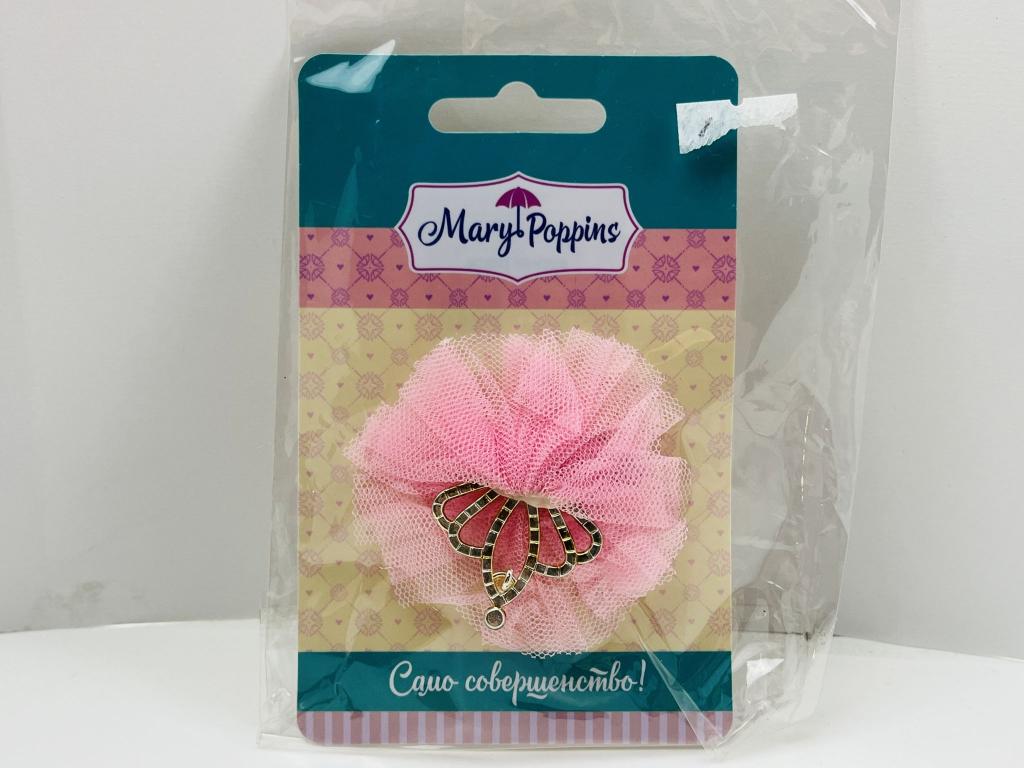 Детская зажим-заколка для волос - Корона с розовым украшением 