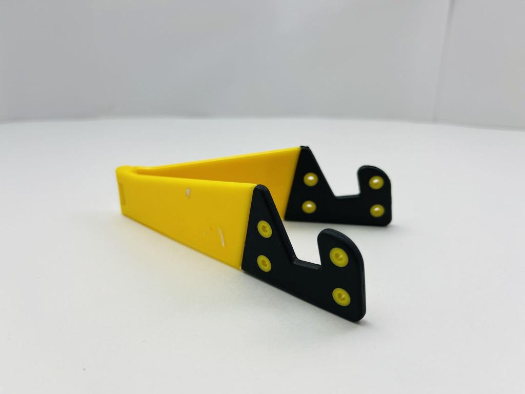 Регулируемая V-образная складная подставка для смартфона и планшета. Желтый 