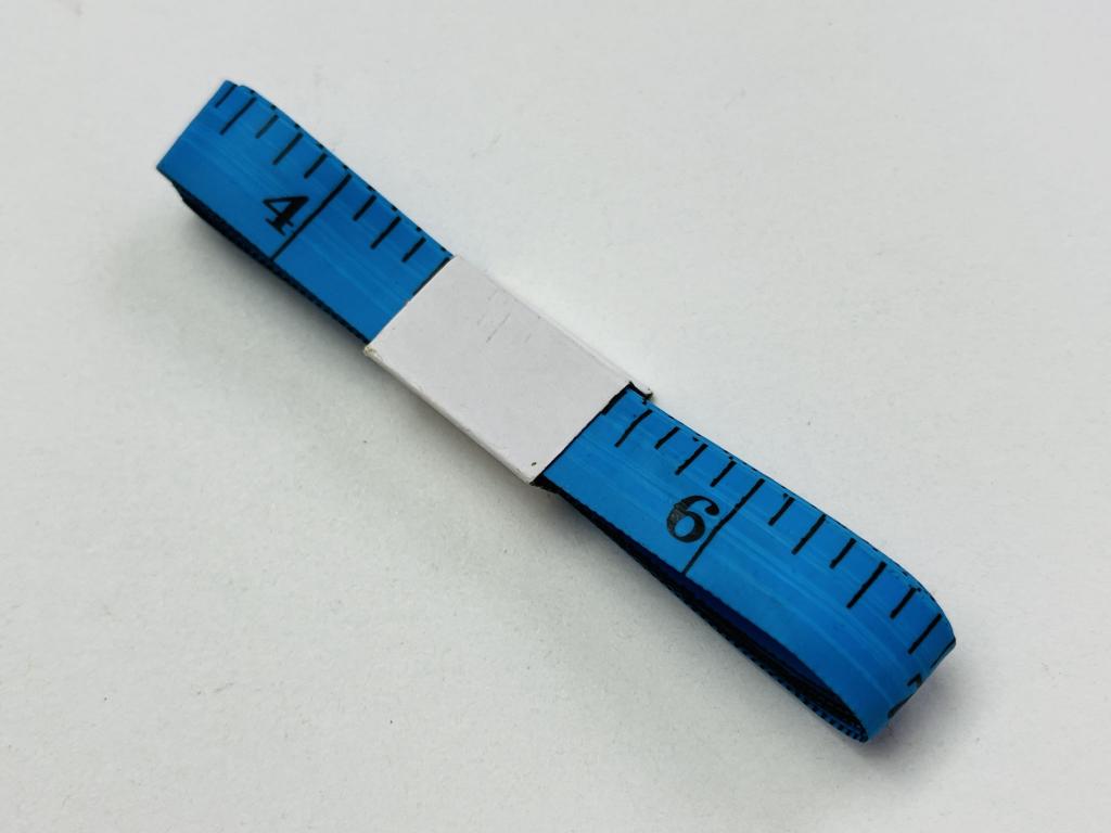 Сантиметровая лента портновская, 1,2 ? 150 см (см/дюймы). Синяя 