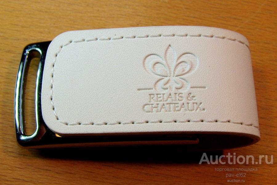 ФЛЕШКА (флеш накопитель) 4GB USB 2.0 подарочная сувенирная ПРЕЗЕНТАЦИОННАЯ - брелок КОЖА - ЧИСТАЯ
