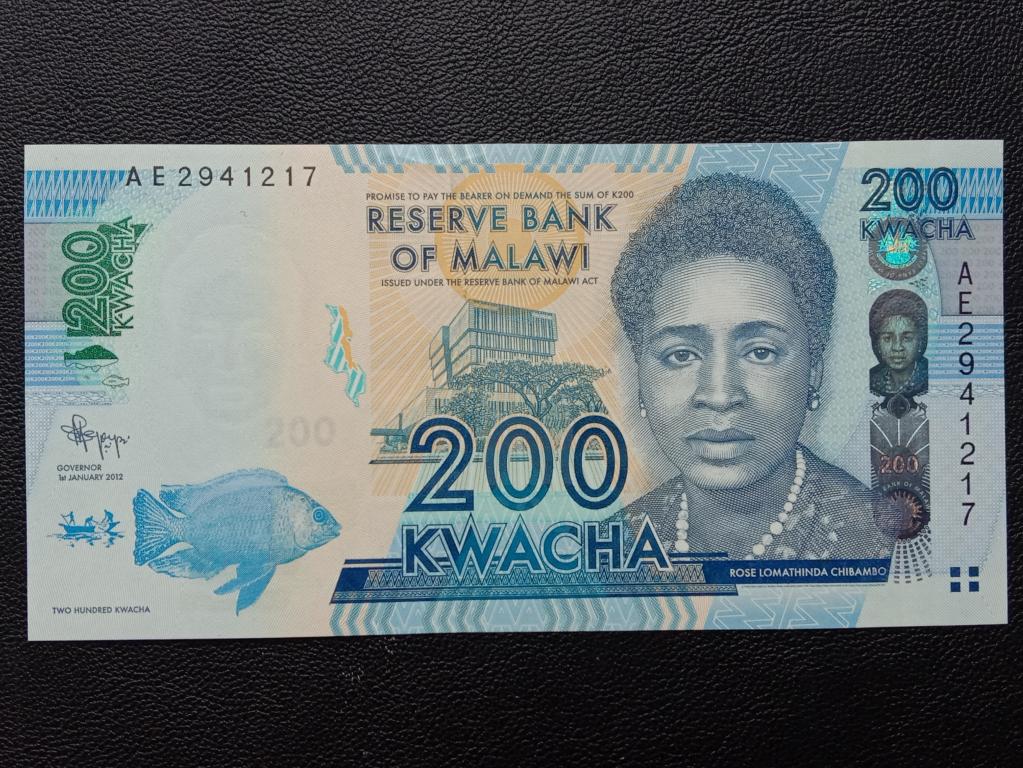 Малави 200 квача 2012г.    UNC      Р.60а