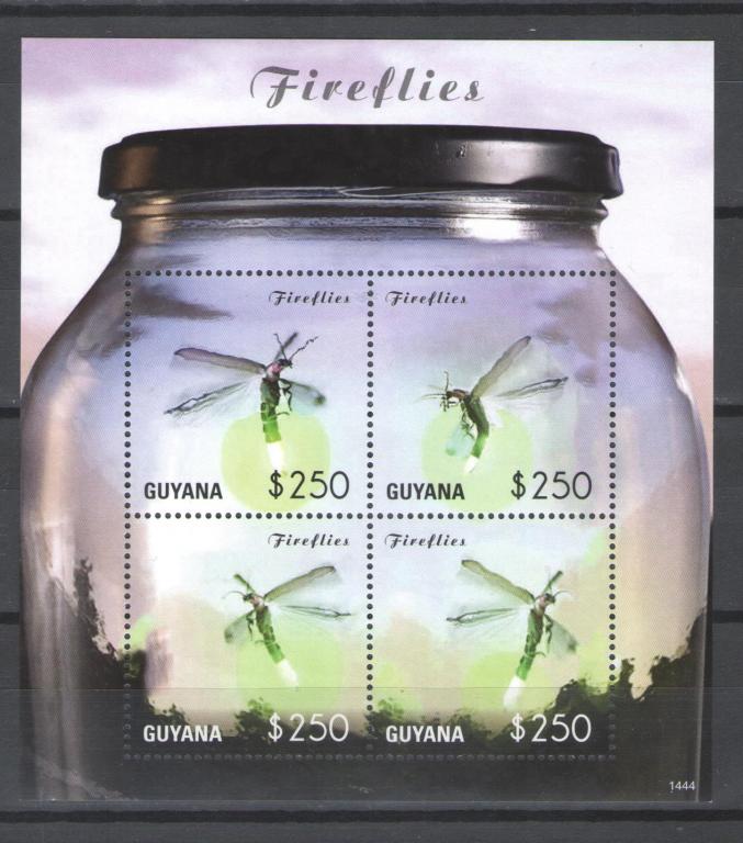 Гайана 2014г.  Светлячки , лист. MNH.